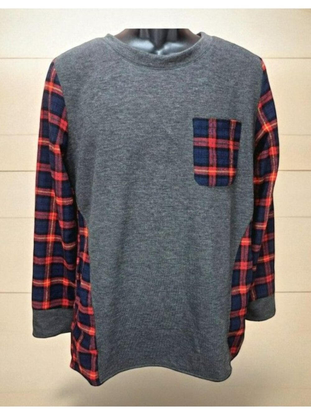 ETWO Plaid Long Sleeve Shirt Small